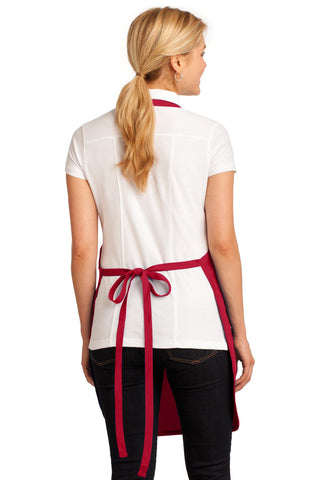 Port Authority Easy Care Full-Length Apron with Stain Release (Red)