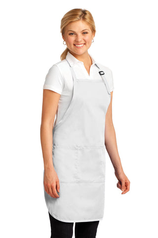 Port Authority Easy Care Full-Length Apron with Stain Release (White)