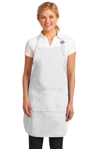 Port Authority Easy Care Full-Length Apron with Stain Release (White)