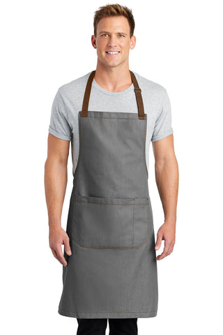 Port Authority Market Full-Length Bib Apron (Ash Grey)