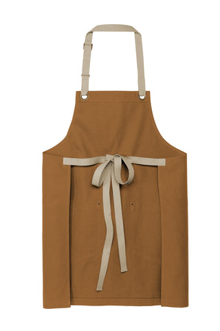 Port Authority Canvas Full-Length Two-Pocket Apron (Duck Brown/ Stone)