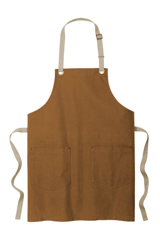 Port Authority Canvas Full-Length Two-Pocket Apron (Duck Brown/ Stone)