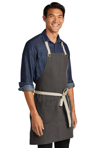 Port Authority Canvas Full-Length Two-Pocket Apron (Magnet/ Stone)