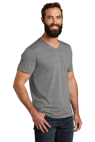 Allmade Unisex Tri-Blend V-Neck Tee (Aluminum Grey)