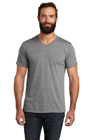 Allmade Unisex Tri-Blend V-Neck Tee (Aluminum Grey)