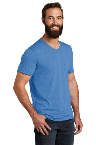 Allmade Unisex Tri-Blend V-Neck Tee (Azure Blue)