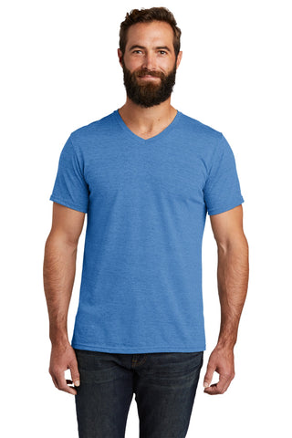 Allmade Unisex Tri-Blend V-Neck Tee (Azure Blue)