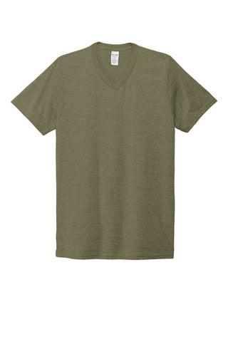 Allmade Unisex Tri-Blend V-Neck Tee (Olive You Green)