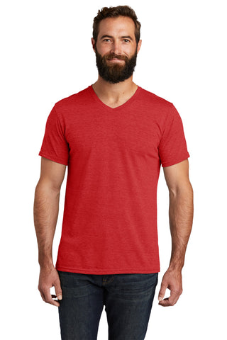 Allmade Unisex Tri-Blend V-Neck Tee (Rise Up Red)