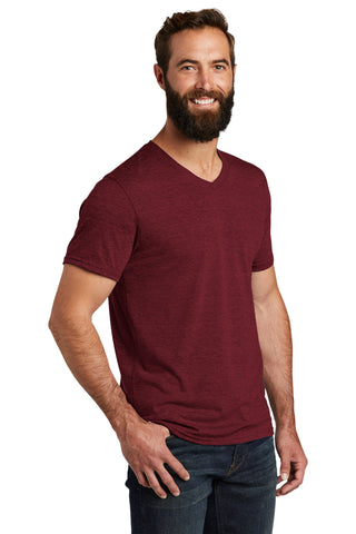 Allmade Unisex Tri-Blend V-Neck Tee (Vino Red)