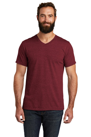 Allmade Unisex Tri-Blend V-Neck Tee (Vino Red)