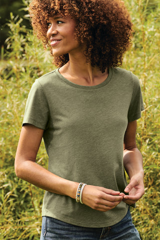 Allmade Women's Relaxed Tri-Blend Scoop Neck Tee (I Like You Blue)