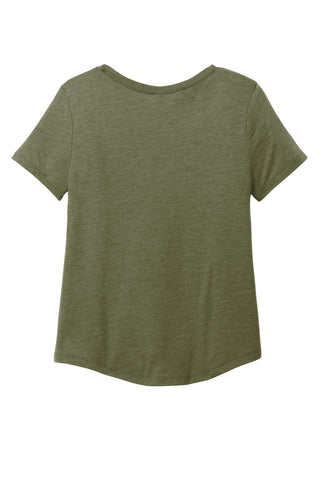 Allmade Women's Relaxed Tri-Blend Scoop Neck Tee (Olive You Green)