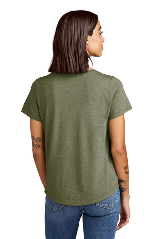 Allmade Women's Relaxed Tri-Blend Scoop Neck Tee (Olive You Green)