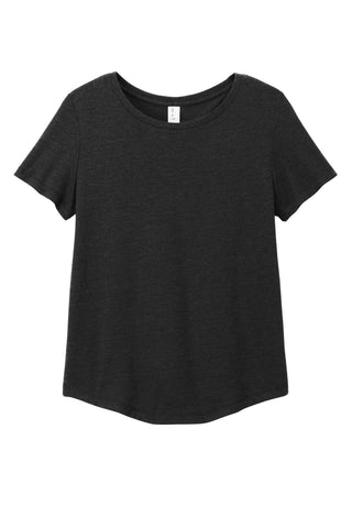 Allmade Women's Relaxed Tri-Blend Scoop Neck Tee (Space Black)