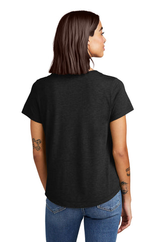 Allmade Women's Relaxed Tri-Blend Scoop Neck Tee (Space Black)