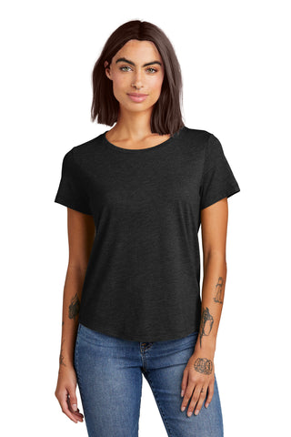 Allmade Women's Relaxed Tri-Blend Scoop Neck Tee (Space Black)