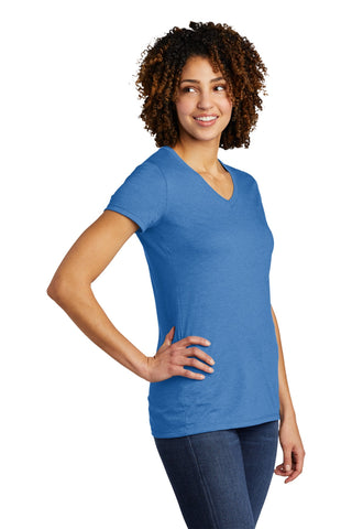 Allmade Women's Tri-Blend V-Neck Tee (Azure Blue)