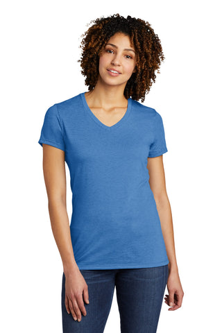 Allmade Women's Tri-Blend V-Neck Tee (Azure Blue)