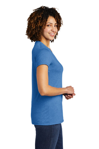 Allmade Women's Tri-Blend V-Neck Tee (Azure Blue)