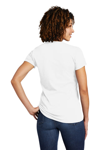 Allmade Women's Tri-Blend V-Neck Tee (Bright White)