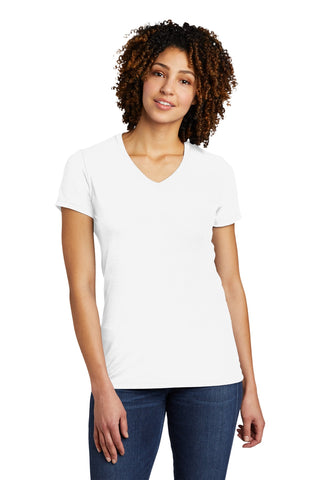 Allmade Women's Tri-Blend V-Neck Tee (Bright White)