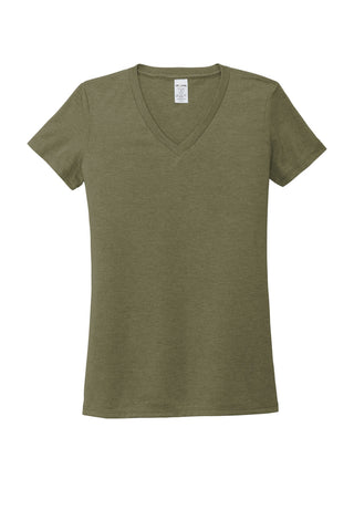 Allmade Women's Tri-Blend V-Neck Tee (Olive You Green)