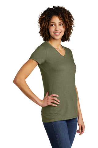 Allmade Women's Tri-Blend V-Neck Tee (Olive You Green)