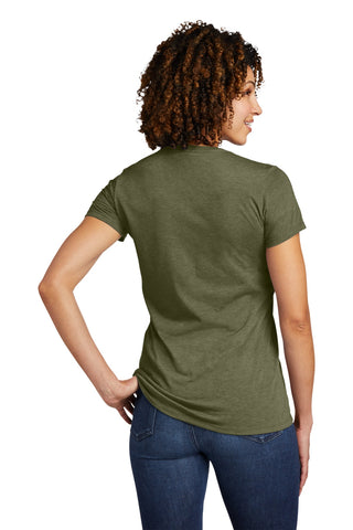 Allmade Women's Tri-Blend V-Neck Tee (Olive You Green)