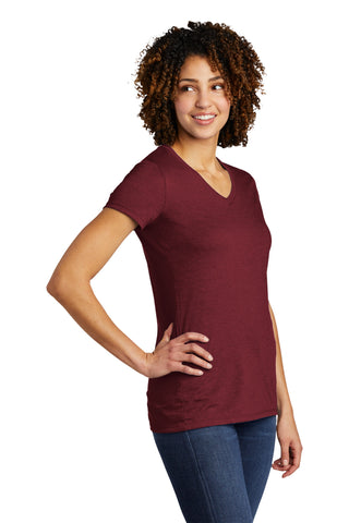 Allmade Women's Tri-Blend V-Neck Tee (Vino Red)