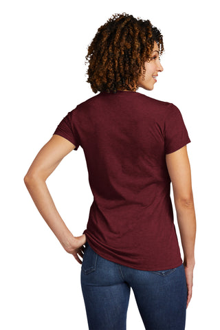 Allmade Women's Tri-Blend V-Neck Tee (Vino Red)