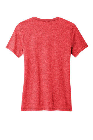 Allmade Women's Recycled Blend V-Neck Tee (Reclaimed Red Heather)