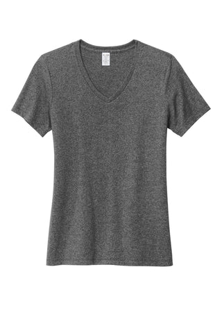 Allmade Women's Recycled Blend V-Neck Tee (Reloaded Charcoal Heather)