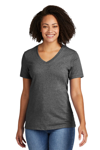 Allmade Women's Recycled Blend V-Neck Tee (Reloaded Charcoal Heather)