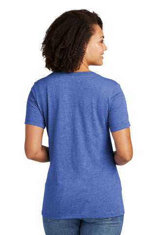 Allmade Women's Recycled Blend V-Neck Tee (Reused Royal Heather)