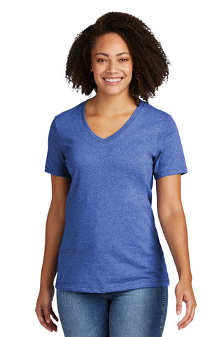 Allmade Women's Recycled Blend V-Neck Tee (Reused Royal Heather)