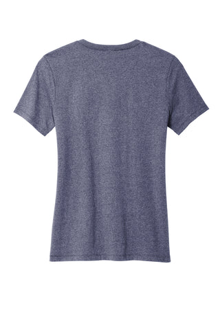 Allmade Women's Recycled Blend V-Neck Tee (Salvaged Navy Heather)