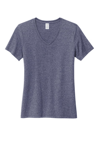 Allmade Women's Recycled Blend V-Neck Tee (Salvaged Navy Heather)