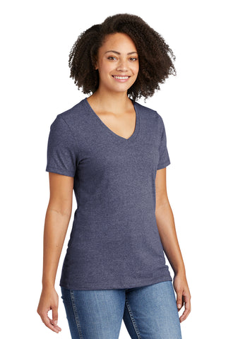 Allmade Women's Recycled Blend V-Neck Tee (Salvaged Navy Heather)