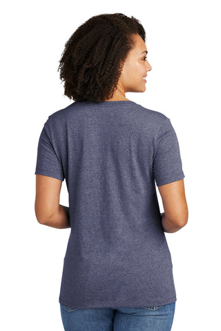 Allmade Women's Recycled Blend V-Neck Tee (Salvaged Navy Heather)