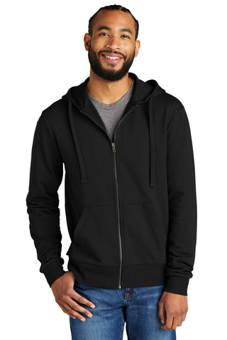 Allmade Unisex Organic French Terry Full-Zip Hoodie (Deep Black)