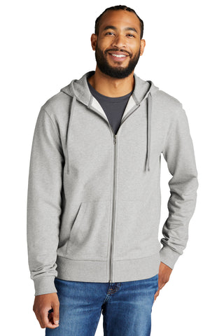 Allmade Unisex Organic French Terry Full-Zip Hoodie (Granite Grey Heather)