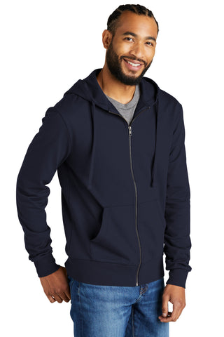 Allmade Unisex Organic French Terry Full-Zip Hoodie (Night Sky Navy)