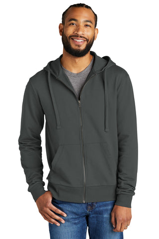 Allmade Unisex Organic French Terry Full-Zip Hoodie (Terrain Grey)