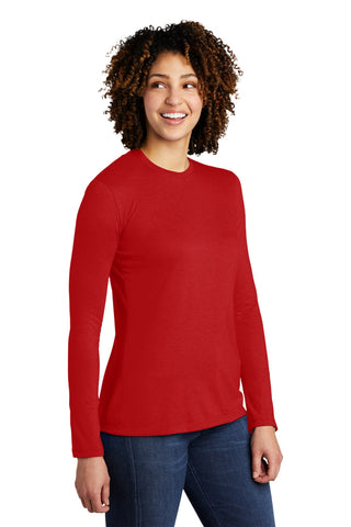Allmade Women's Tri-Blend Long Sleeve Tee (Rise Up Red)
