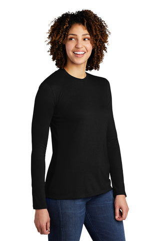 Allmade Women's Tri-Blend Long Sleeve Tee (Space Black)