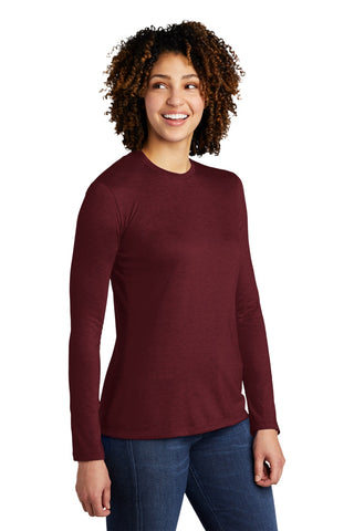 Allmade Women's Tri-Blend Long Sleeve Tee (Vino Red)