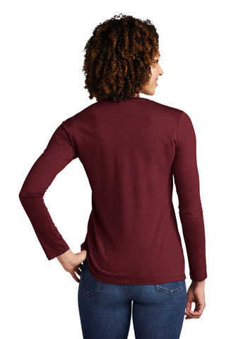 Allmade Women's Tri-Blend Long Sleeve Tee (Vino Red)