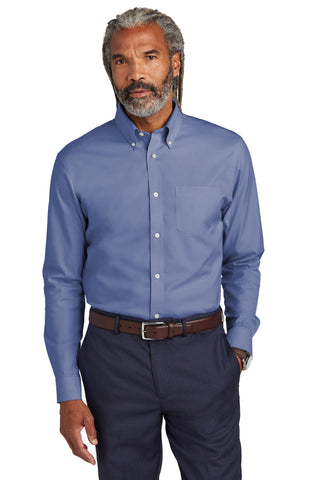 Brooks Brothers Wrinkle-Free Stretch Pinpoint Shirt (Cobalt Blue)