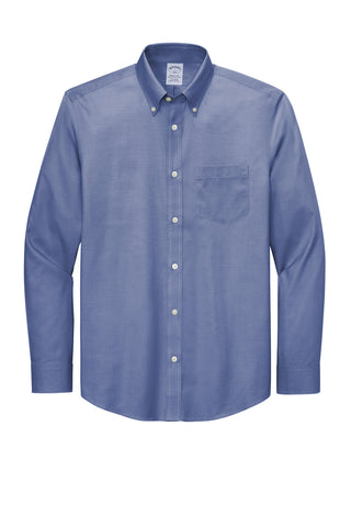 Brooks Brothers Wrinkle-Free Stretch Pinpoint Shirt (Cobalt Blue)